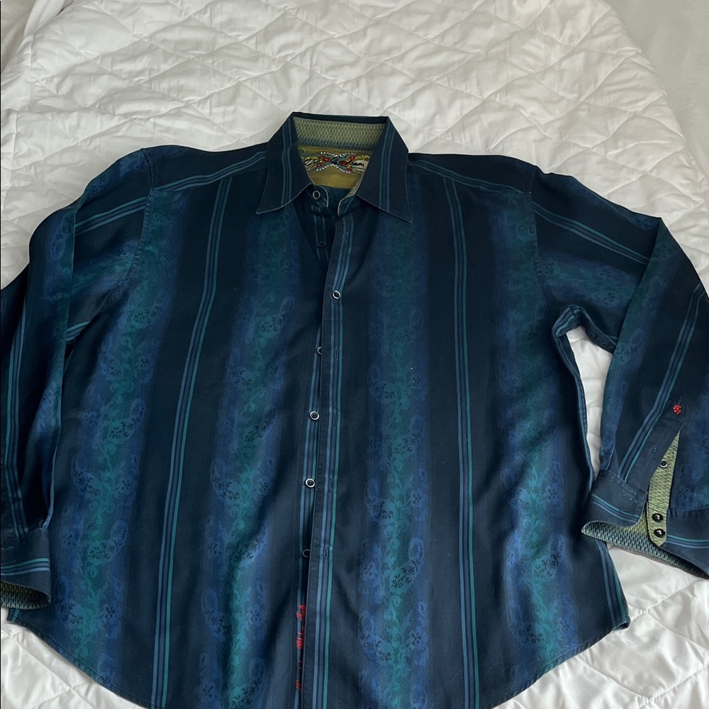 Robert Graham 100% Silk Shirt XL